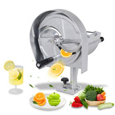 Hakka Commercial Vegetable Slicer Manual Fruit Slicer Potato Tomato Slicing Machine Onion Slicers Stainless Steel Vegetable Cutter for Potato Lemon Tomato Onion, 0.2-10mm Thickness Adjustable