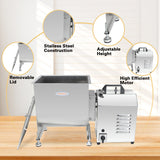 Hakka 30 lbs 15 Liter Capacity Tank Commercial Electric Meat Mixer with Motor