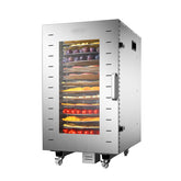 Hakka Food Dehydrator 16 Trays Stainless Steel 360° Rotation Meat Jerky Dryer