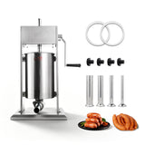 Hakka 22 Lb/10L Stainless Sausage Stuffer 2 Speed Vertical Meat Filler