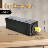 Clivia Commercial Cup Holder,Coffee Cup Dispenser Organizer,Paper Cup Holder,Stackable Countertop Design, Black Color-Pack of 1( Individual )