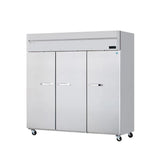 Hakka Brothers 3 Solid Doors 72 Cubic Feet Stainless Freezer, Top-Mount Compressor, R-290 Refrigerant