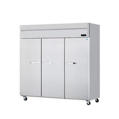 Hakka Brothers 3 Solid Doors 72 Cubic Feet Stainless Freezer, Top-Mount Compressor, R-290 Refrigerant