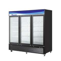 Hakka Brothers 72 CuFt. 3 Glass Doors Freezer (Swing), R-404 Refrigerant