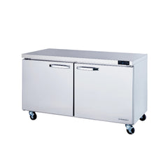 Hakka Brothers 2 Doors All Stainless Undercounter Freezer - 60" wide, 16.5 cu/ft., R-290 Refrigerant