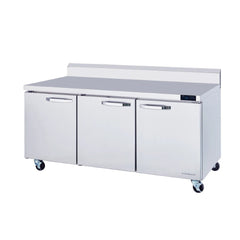 Hakka Brothers 3 Doors All Stainless Work Top Refrigerator - 72" wide, 20 cu/ft., R-290 Refrigerant