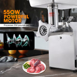 Hakka Electric Meat Grinder, 550W, 350 lbs/h Stainless Steel Food Mincer