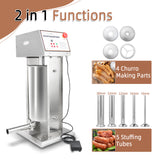 Hakka Commercial 22LB Stainless Steel Electric Sausage Stuffer and Vertical Sausage Maker