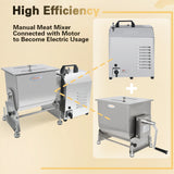 Hakka 22.5L/45 lbs Commercial Electric Tilting Meat Mixer with Motor, Stainless Steel Mixing Machine