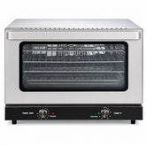 EasyRose 47L Commercial Convection Oven, 1600W Half Size Countertop Oven with 4 Racks, Stainless Steel, 150–500°F, 120-Min Timer