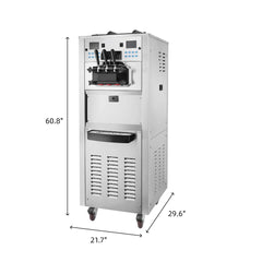 Hakka Brothers 45L Stand Type Ice Cream Machine for 3 Flavors,ETL Certification