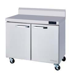 Hakka Brothers 2 Doors All Stainless Work Top Refrigerator - 36" wide, 9.2 cu/ft., R-290 Refrigerant