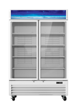 Hakka Brothers 49 CuFt. 2 Glass Doors Refrigerator (Swing), White, Energy Star Rated