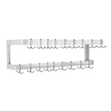 Hakka Brothers 72 in. Wall Mounted Commercial Stainless Steel Double Line Pot Rack