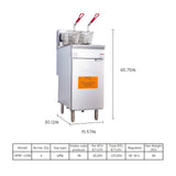 EasyRose 50 Lb Commercial LPG Deep Fryer, 4 Burners, 120,000 BTU, ETL Listed-1
