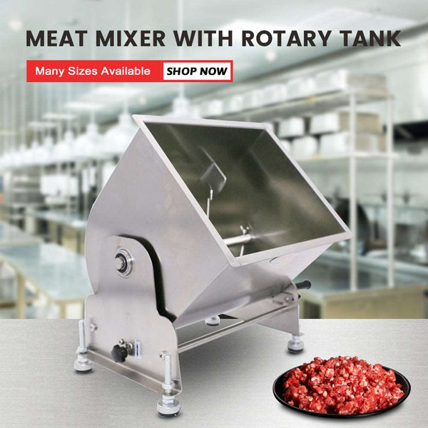 Hakka Commercial 60lbs 30L Meat Mixer Stainless Steel Tilt Tank Sausage  Mixer
