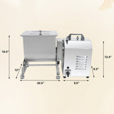 Hakka 22.5L/45 lbs Commercial Electric Tilting Meat Mixer with Motor, Stainless Steel Mixing Machine