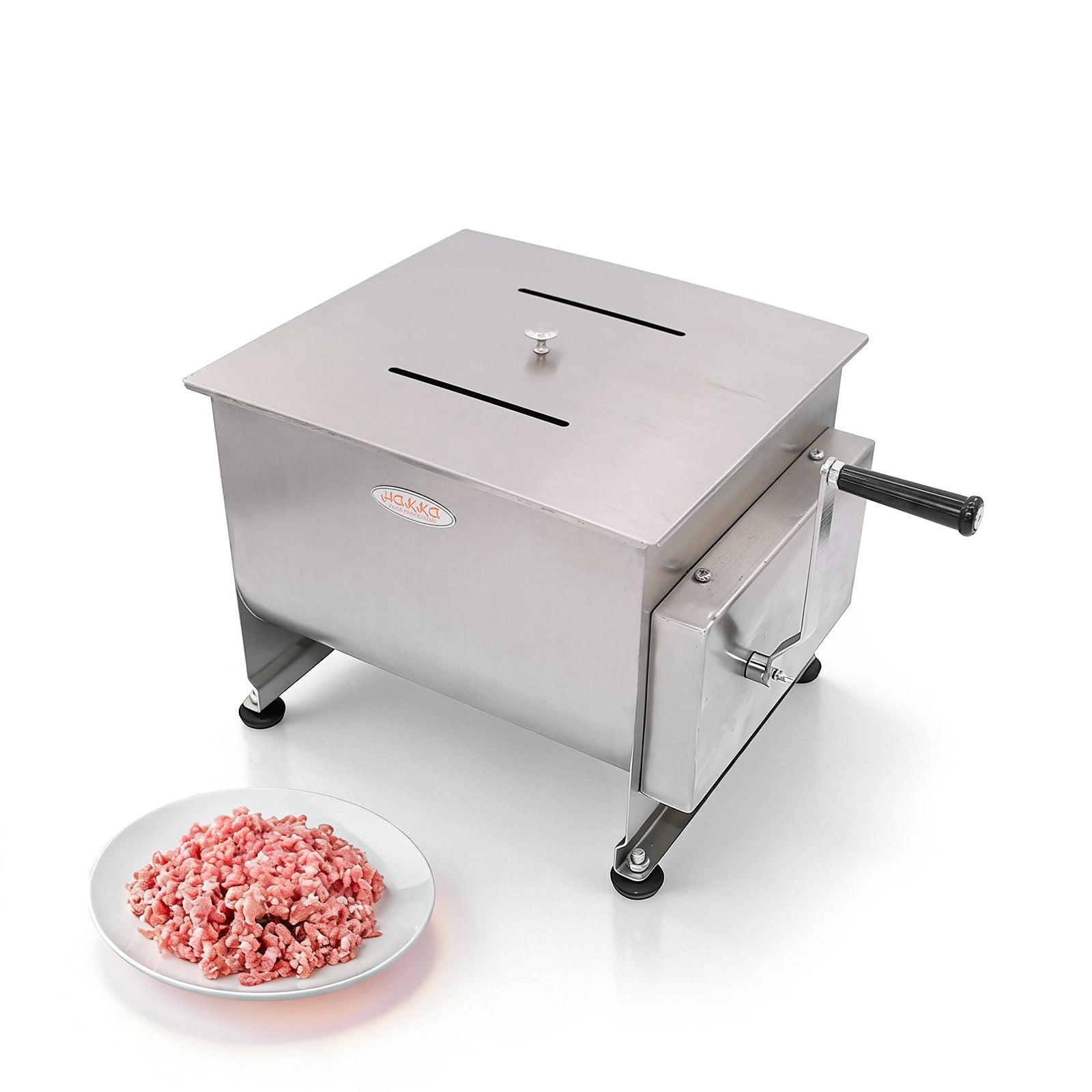 A*M様 Butcher ProductS Hakka 40L/80lb Double Axis Stainless Steel Manual Meat Mixer