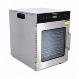 Hakka Bros 10-Tray 800W Food Dehydrator, 8.9 sq. ft. Drying Space, 86–194°F Temp, 24H Timer & Glass Door