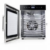 Hakka Bros 10-Tray 800W Food Dehydrator, 8.9 sq. ft. Drying Space, 86–194°F Temp, 24H Timer & Glass Door