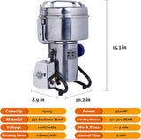 Hakka Grain Mill 1500g High Speed Food Electric Stainless Steel Powder MillSeeds Flour Nut Pill Wheat Corn Herbs Spices Powder Machine,3500W