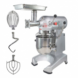 Hakka 10Qt Commercial Planetary Stand Mixer with Meat Grinder Attachment, 500W 3-Speed Food Mixer, Includes Dough Hook, Flat Beater & Whisk, ETL Certified