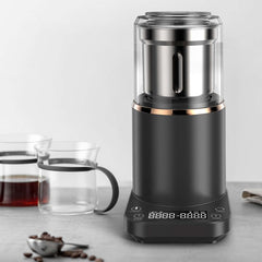 Clivia 200W Commercial Coffee Grinder with Scale, Multifunctional Grinding and Mixing, Portable and Easy to Use，220V 21000RPM