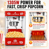 Caterway 1305W popcorn machine with warmer and light