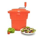 Clivia 5 Gal/20 Qt commercial manual salad spinner and dryer for lettuce, salad greens, and vegetables