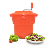 Clivia 5 Gal/20 Qt commercial manual salad spinner and dryer for lettuce, salad greens, and vegetables