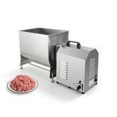 Main view of the Hakka 30L 60 lb stainless steel tilting electric meat mixer