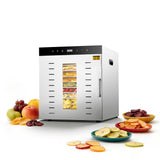 Hakka Commercial 12 Tray Food Dehydrator Electric Meat Fruit Jerky Dryer Machine, 1500W