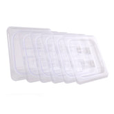 Clivia 6-Pcs Food Pan Lid 1/6 Size Clear Polycarbonate Hotel Pan Cover with handle