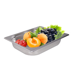 Hakka 1/2 Size Stainless Steel Food Pans,2.5"Deep Food Containers- Pack of 6