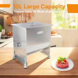 Hakka Manual Meat Mixer 7.5L/15lb Capacity Tank Stainless Steel Sausage Mixer