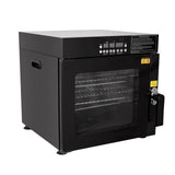 Hakka 3-in-1 Electric Smoker Oven and Dehydrator, 1200W Countertop BBQ Grill with 2 Racks and Side Wood Chip Loader, Stainless Steel