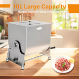 Hakka 7.5L/15lb Manual Meat Mixer, Tilting Stainless Steel Tank Sausage Mixer