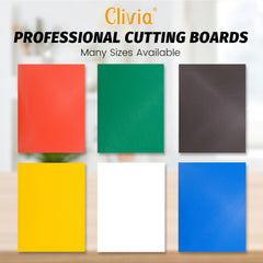 Clivia Commercial Grade Cutting Board for Kitchens 18 x 12 x 1 Inch, Multi-Color 6 of Pack Set,NSF Certified,for Vegetable Meat or Cheese