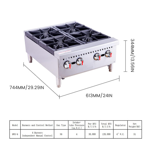 Shop Super General Table-Top Gas-Cooker 4 Burner, SGB-4-SSFS