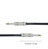 10 Feet Professional Guitar Instrument Cable with Noble Black Tweed Coat Straight 1/4 Inch TS to Straight 1/4 Inch TS