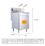 EasyRose Commercial Nature Gas Deep Fryer 5 Burner 68-80lb 150000 BTU,CSA / ETL Certified