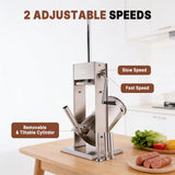Hakka 5L/11lb Stainless Sausage Stuffer 2 Speed Vertical Sausage Maker