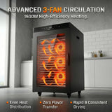 Morgangastro 24-Tray Food Dehydrator, 1600W, 86°F-194°F, 24H Timer, for Jerky, Fruits, Meat & Herbs