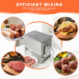 Hakka 37.5L/85 lbs Commercial Tilting Meat Mixer, Stainless Steel Manual Mixing Machine