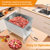 Hakka 37.5L/85lb Manual Meat Mixer Stainless Steel Hopper Food Mixer Machine