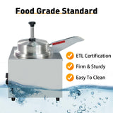 EasyRose Electric 3.5 Qt Cheese Warmer Pump Dispenser Condiment Melter Cheese Sauce