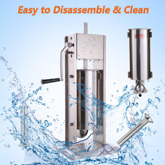 Hakka 5L/11LB Sausage Stuffer with Spanish Churro Meat Filler Maker Machine