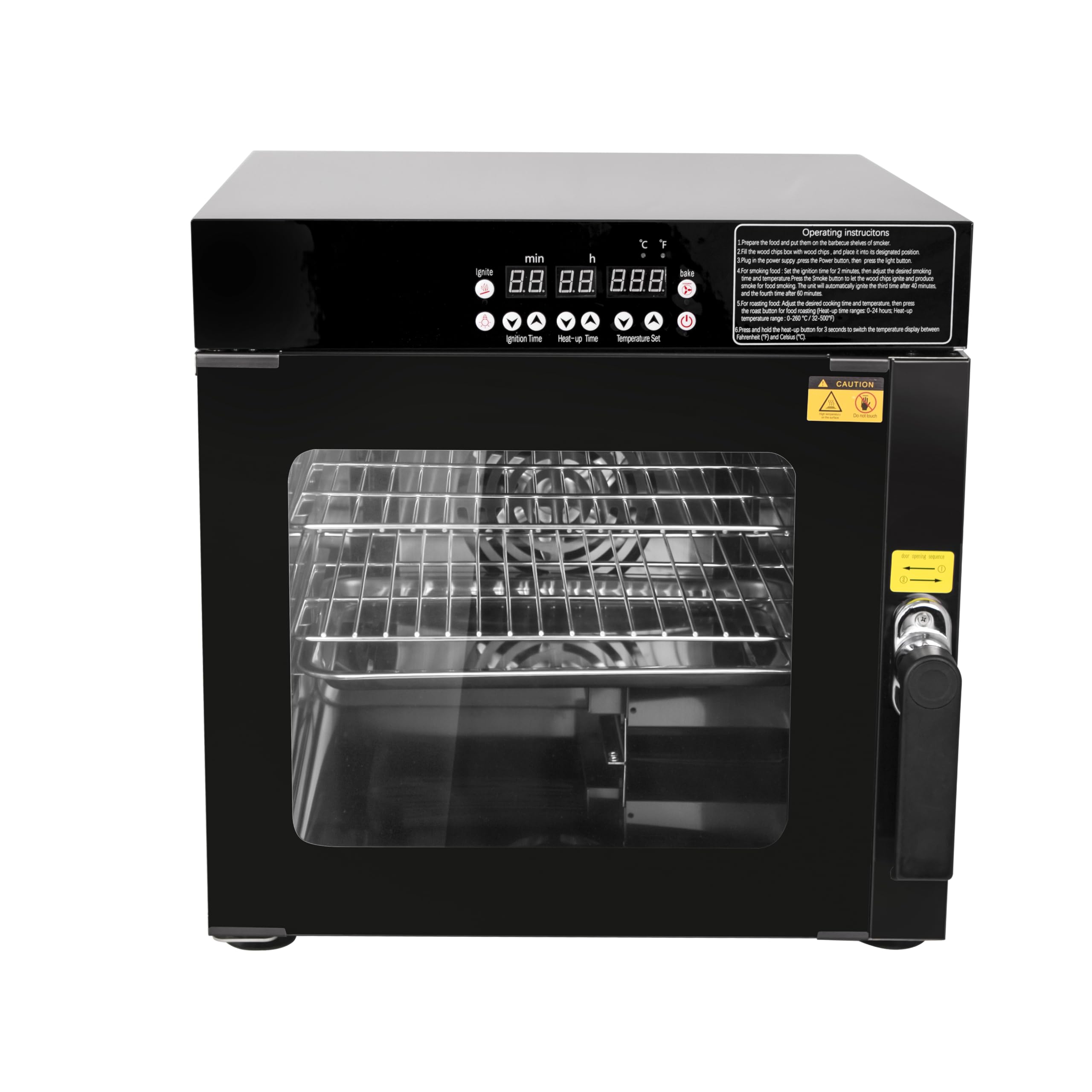 Hakka Bros 3-in-1 Electric Smoker Oven and Dehydrator, 1200W
