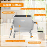 Hakka 37.5L/85lb Manual Meat Mixer Stainless Steel Hopper Food Mixer Machine