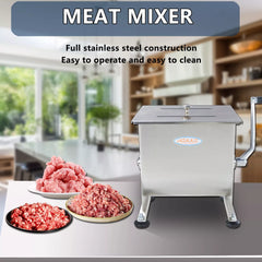 Hakka 15lb/10L Stainless Steel Manual Meat Mixer with Special Mixing Paddle